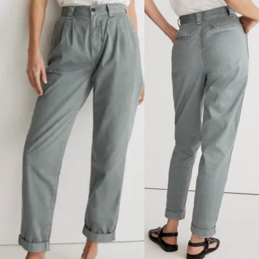 Madewell Garment-Dyed Tapered Chino Pants Overcast size 28